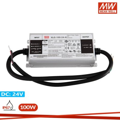 ALIMENTATORE MEANWELL 100W 24V IP67 SERIE XLG