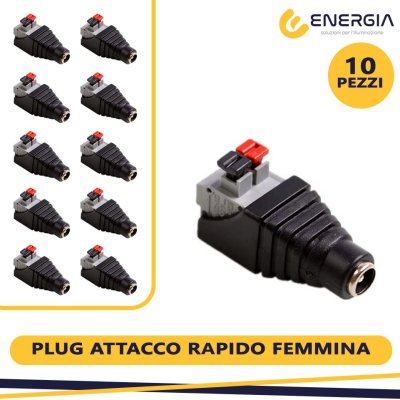 PLUG DC RAPIDO FEMMINA, BLISTER 10PZ