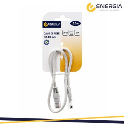 PATCH CAT5E UTP DA 0,50M GRIGIO