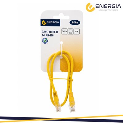PATCH CAT5E UTP DA 0,50M GIALLO