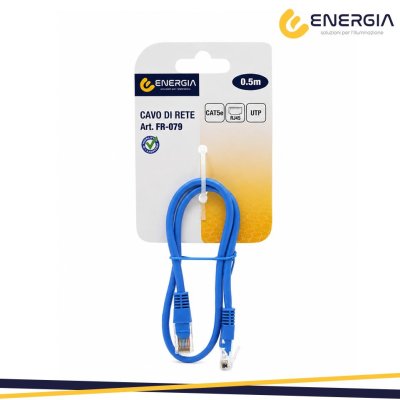 PATCH CAT5E UTP DA 0,50M BLU