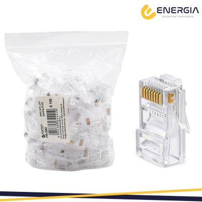 8P8C,CAT5 ,UTP(PASSING PLUG )  100PZ POLYBAG+LABEL
