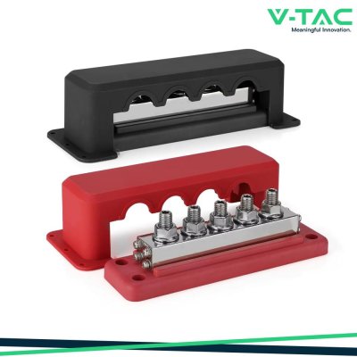 600A BUS BAR BOX M10*4 RED+BLACK