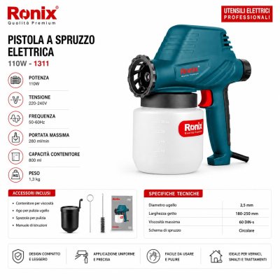 PISTOLA A SPRUZZO ELETTRICA A  SOLENOIDE DA 110 W